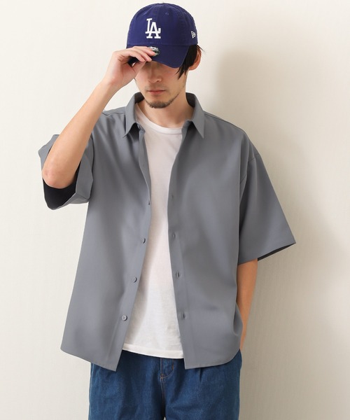 ZIP FIVE（ジップファイブ）の「【ZIP FIVE】ルーズシルエットTRストレッチレギュラーカラーシャツ（シャツ/ブラウス・メンズ・ホワイト/ブラック/ベージュ/ブルー・MEDIUM/LARGE/X-LARGE）」の21枚目の写真