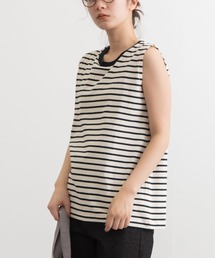 POU DOU DOU | クラシックパターンノースリーブトップス(Tシャツ/カットソー)