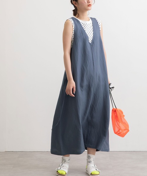 POU DOU DOU（プードゥドゥ）の「クラシックパターンノースリーブトップス（Tシャツ/カットソー・レディース・ブラック/オフホワイト/スミクロ・3）」の20枚目の写真