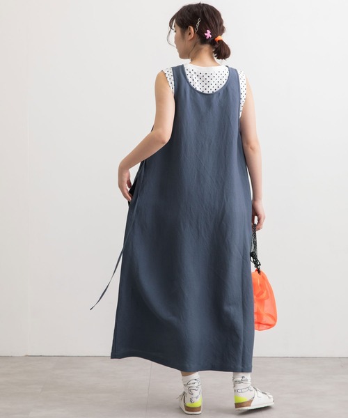 POU DOU DOU（プードゥドゥ）の「クラシックパターンノースリーブトップス（Tシャツ/カットソー・レディース・ブラック/オフホワイト/スミクロ・3）」の21枚目の写真