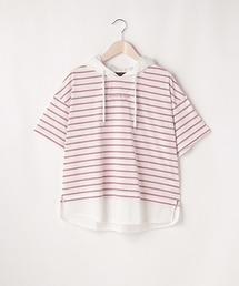 LOVETOXIC | ボーダー半Tパーカ(Tシャツ/カットソー)