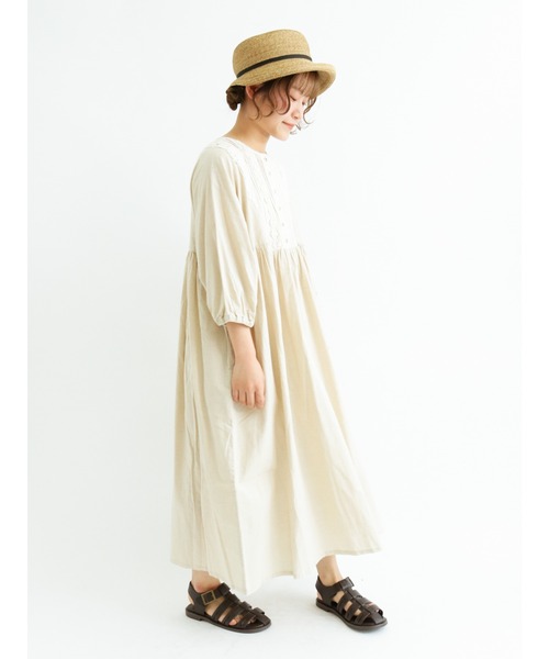 Samansa Mos2（サマンサ モスモス）の「胸元配色レースワンピース（ワンピース・レディース・ブラック/オフホワイト/ブルー/キナリ・ﾌﾘ-）」の17枚目の写真