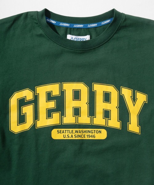 GERRY（ジェリー）の「【GERRY/ジェリー】カレッジロゴプリント クルーネック半袖Tシャツ/ ワイドシルエット/ 【USAコットン】（Tシャツ/カットソー・メンズ・ホワイト/ブラック/グリーン/マルチ・L/XL/M）」の8枚目の写真