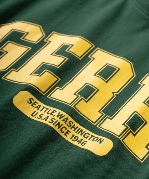 GERRY（ジェリー）の「【GERRY/ジェリー】カレッジロゴプリント クルーネック半袖Tシャツ/ ワイドシルエット/ 【USAコットン】（Tシャツ/カットソー・メンズ・ホワイト/ブラック/グリーン/マルチ・L/XL/M）」の9枚目の写真