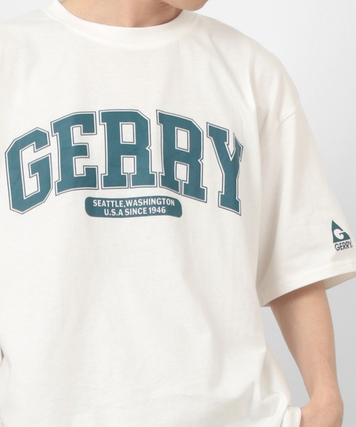 GERRY（ジェリー）の「【GERRY/ジェリー】カレッジロゴプリント クルーネック半袖Tシャツ/ ワイドシルエット/ 【USAコットン】（Tシャツ/カットソー・メンズ・ホワイト/ブラック/グリーン/マルチ・L/XL/M）」の12枚目の写真