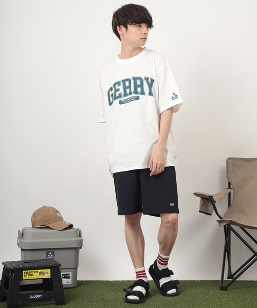 GERRY（ジェリー）の「【GERRY/ジェリー】カレッジロゴプリント クルーネック半袖Tシャツ/ ワイドシルエット/ 【USAコットン】（Tシャツ/カットソー・メンズ・ホワイト/ブラック/グリーン/マルチ・L/XL/M）」の13枚目の写真