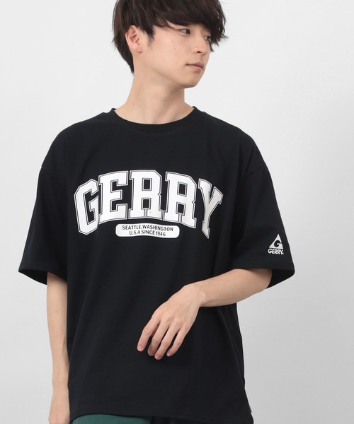 GERRY（ジェリー）の「【GERRY/ジェリー】カレッジロゴプリント クルーネック半袖Tシャツ/ ワイドシルエット/ 【USAコットン】（Tシャツ/カットソー・メンズ・ホワイト/ブラック/グリーン/マルチ・L/XL/M）」の14枚目の写真