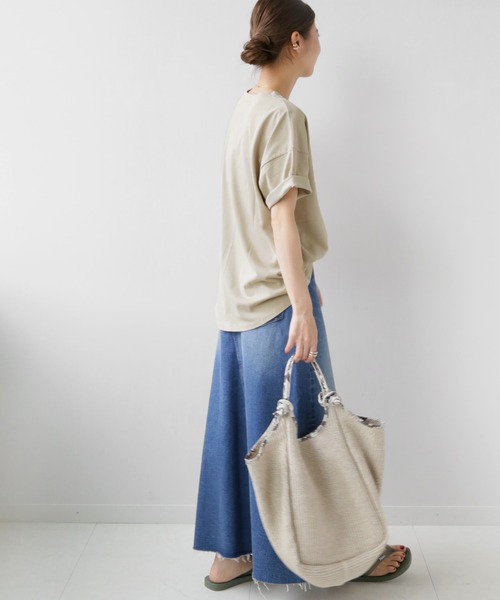 JOURNAL STANDARD relume(ジャーナルスタンダード レリューム)の「■ハイツイストコットンハーフスリーブ(Tシャツ/カットソー・レディース・ネイビー/ホワイト/ベージュ/オレンジ・FREE)」の15枚目の写真