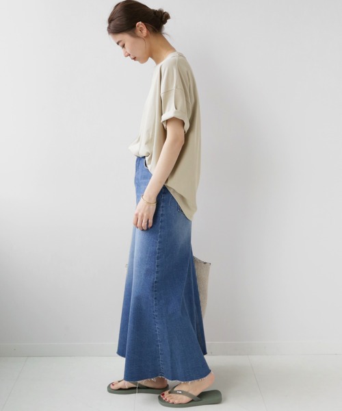 JOURNAL STANDARD relume(ジャーナルスタンダード レリューム)の「■ハイツイストコットンハーフスリーブ(Tシャツ/カットソー・レディース・ネイビー/ホワイト/ベージュ/オレンジ・FREE)」の14枚目の写真