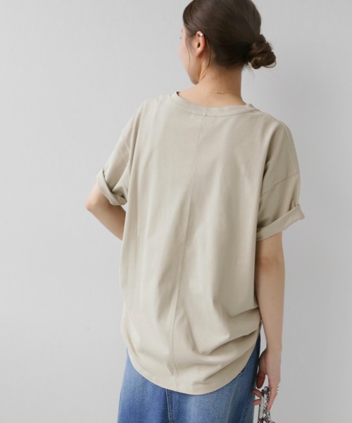 JOURNAL STANDARD relume(ジャーナルスタンダード レリューム)の「■ハイツイストコットンハーフスリーブ(Tシャツ/カットソー・レディース・ネイビー/ホワイト/ベージュ/オレンジ・FREE)」の21枚目の写真