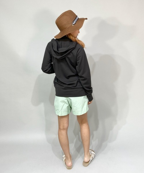 Ocean Pacific（オーシャンパシフィック）の「OP/オーピー   ルーズシルエット/無地ワンポイントロゴ/長袖ラッシュガード/フルジップパーカーラッシュガード  522485（ラッシュガード・レディース・ホワイト/グレー/グリーン・XL/M/L）」の8枚目の写真