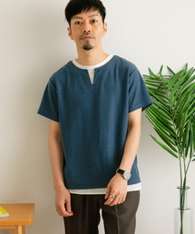 ITEMS URBANRESEARCH | フェイクレイヤード キーネックTシャツ(Tシャツ/カットソー)