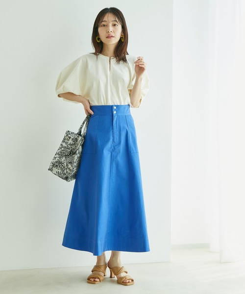 VIS（ビス）の「シルケット天竺ドルマンパフスリーブトップス（Tシャツ/カットソー・レディース・ホワイト/ブラック/ピンク/ブルー系その他4・FREE）」の15枚目の写真