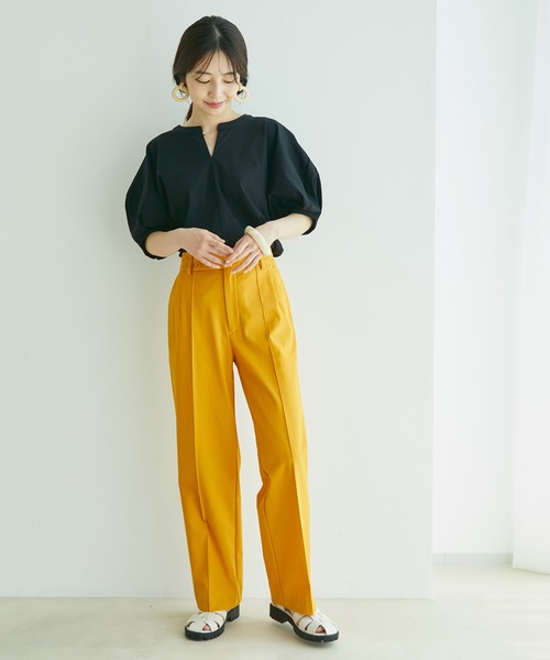 VIS（ビス）の「シルケット天竺ドルマンパフスリーブトップス（Tシャツ/カットソー・レディース・ホワイト/ブラック/ピンク/ブルー系その他4・FREE）」の12枚目の写真