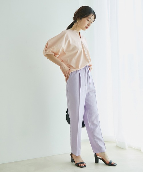 VIS（ビス）の「シルケット天竺ドルマンパフスリーブトップス（Tシャツ/カットソー・レディース・ホワイト/ブラック/ピンク/ブルー系その他4・FREE）」の16枚目の写真