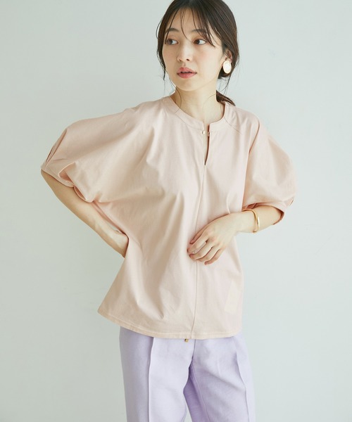 VIS（ビス）の「シルケット天竺ドルマンパフスリーブトップス（Tシャツ/カットソー・レディース・ホワイト/ブラック/ピンク/ブルー系その他4・FREE）」の20枚目の写真