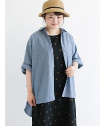 Samansa Mos2 | コットンリネン切替ゆるシャツ(シャツ/ブラウス)