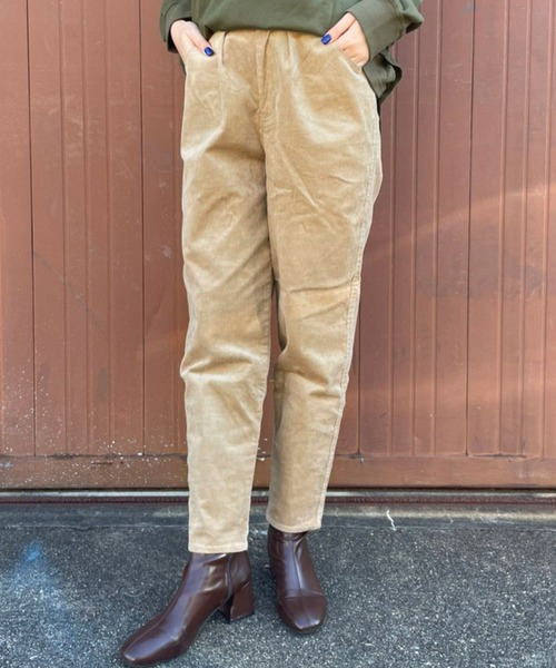 KRIFF MAYER Lady's Collection（クリフメイヤーレディースコレクション）の「コーデュロイワイドパンツ（その他パンツ・レディース・ベージュ/ネイビー/ブラウン/グリーン/カラフル・MEDIUM/LARGE）」の3枚目の写真