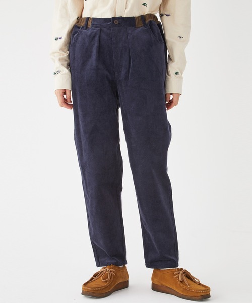 KRIFF MAYER Lady's Collection（クリフメイヤーレディースコレクション）の「コーデュロイワイドパンツ（その他パンツ・レディース・ベージュ/ネイビー/ブラウン/グリーン/カラフル・MEDIUM/LARGE）」の4枚目の写真