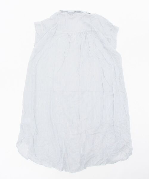 HONEYSUCKLE ROSE（ハニーサックルローズ）の「【HONEYSUCKLE ROSE】スキッパーシャツワンピース（シャツワンピース・レディース・ホワイト/ブルー・M/L）」の3枚目の写真