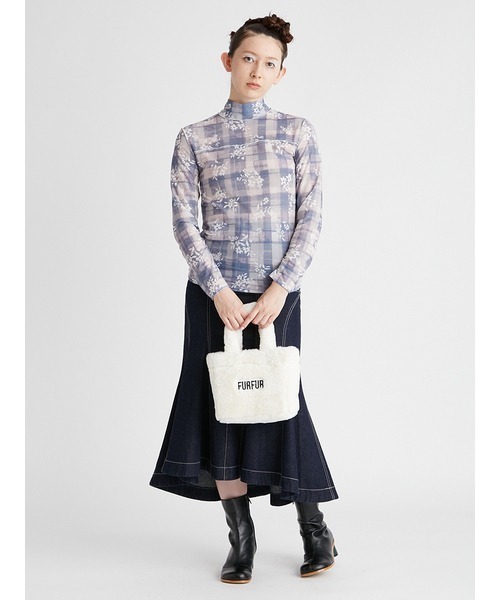 FURFUR（ファーファー）の「エコファートートバッグ（トートバッグ・レディース・ピンク/チャコールグレー/アイボリー・FREE）」の13枚目の写真