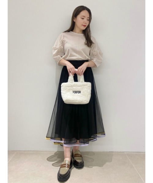 FURFUR（ファーファー）の「エコファートートバッグ（トートバッグ・レディース・ピンク/チャコールグレー/アイボリー・FREE）」の18枚目の写真