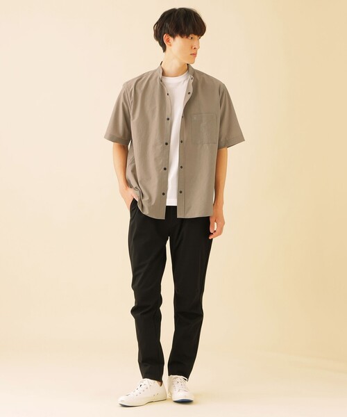 CB CRESTBRIDGE(シービークレストブリッジ)の「クールドッツスタンドカラーシャツ(シャツ/ブラウス・メンズ・ネイビー/ベージュ系その他/グレー系その他・M)」の14枚目の写真