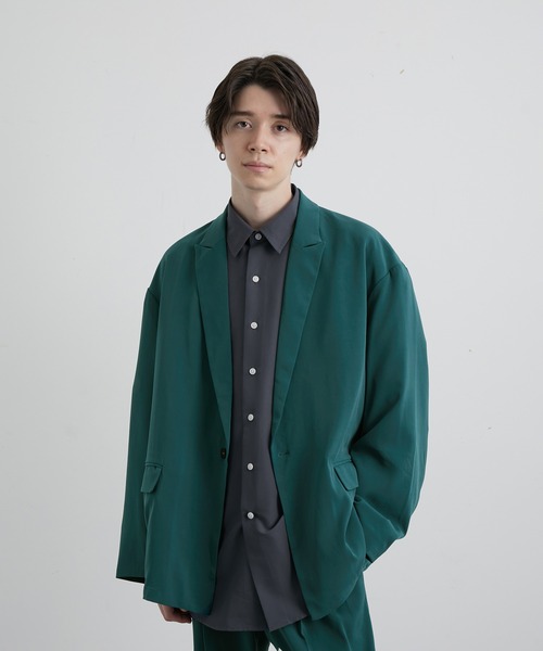 JUNRED(ジュンレッド)の「スローテックルーズジャケット(テーラードジャケット・メンズ・ブラック/ベージュ系その他/グリーン系その他・S/M/L)」の3枚目の写真