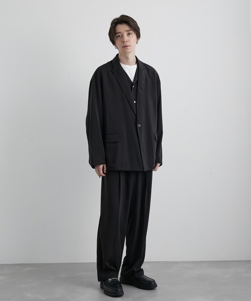 JUNRED(ジュンレッド)の「スローテックルーズジャケット(テーラードジャケット・メンズ・ブラック/ベージュ系その他/グリーン系その他・S/M/L)」の11枚目の写真