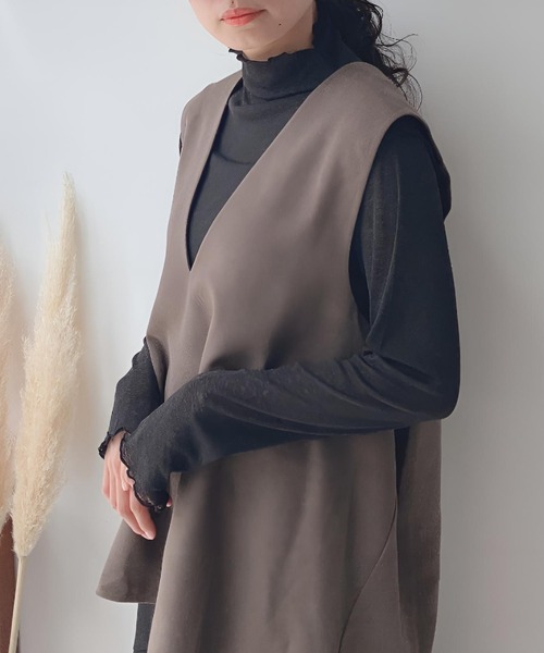 AS KNOW AS plus(アズノゥアズプラス)の「♪アソートシアー ハイネックトップス(Tシャツ/カットソー・レディース・ブラック/ダークグリーン/ブラウン/オフホワイト/アイボリー/ブラック系その他/ホワイト系その他/ベージュ系その他/ブラック系その他2/ボルドー/ホワイト系その他2/ライトブルー/ブラック系/ベージュ系/シルバー系3/ゴールド系3/ピンク系3/グレー系3/ホワイト系その他3/ホワイト系/ブラック系その他4/ベージュ系その他4・FREE)」の8枚目の写真