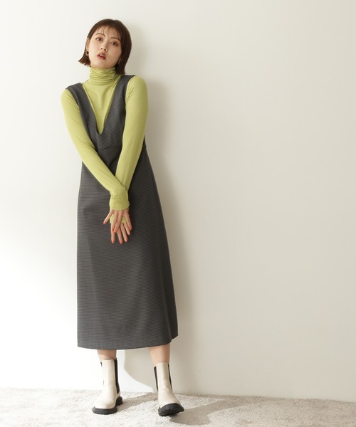 N.（N. Natural Beauty Basic）（エヌエヌナチュラルビューティーベーシック）の「【松井愛莉さん着用】◆チェックジャンパースカート（ジャンパースカート・レディース・グレー系その他/ブラウン系その他/ベージュ系その他・MEDIUM）」の12枚目の写真