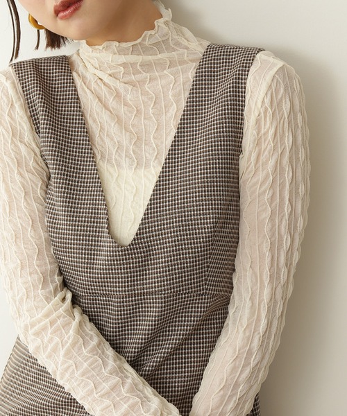 N.（N. Natural Beauty Basic）（エヌエヌナチュラルビューティーベーシック）の「【松井愛莉さん着用】◆チェックジャンパースカート（ジャンパースカート・レディース・グレー系その他/ブラウン系その他/ベージュ系その他・MEDIUM）」の13枚目の写真