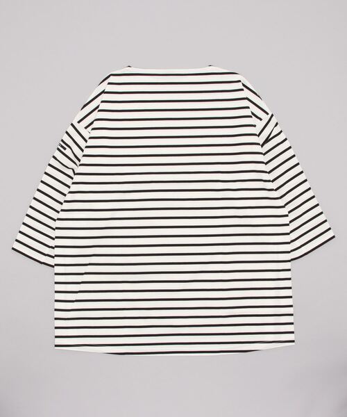 ORCIVAL（オーシバル）の「[ORCIVAL/オーシバル] ビッグシルエット ボートネックボーダーカットソー（Tシャツ/カットソー・レディース・ホワイト/ブラック・1）」の14枚目の写真