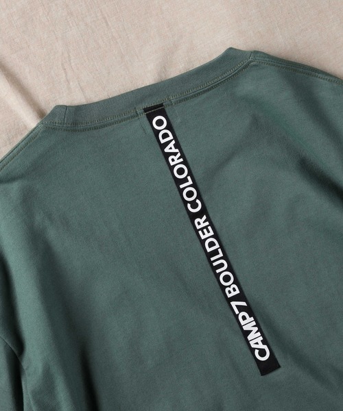 CAMP7（キャンプセブン）の「【CAMP7】テープロゴロンＴ（Tシャツ/カットソー・レディース・ホワイト/ブラック/グリーン・M/L）」の16枚目の写真