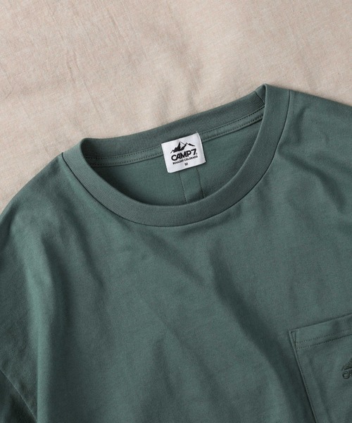 CAMP7（キャンプセブン）の「【CAMP7】テープロゴロンＴ（Tシャツ/カットソー・レディース・ホワイト/ブラック/グリーン・M/L）」の18枚目の写真