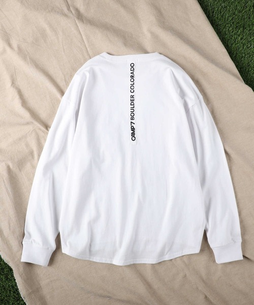 CAMP7（キャンプセブン）の「【CAMP7】テープロゴロンＴ（Tシャツ/カットソー・レディース・ホワイト/ブラック/グリーン・M/L）」の8枚目の写真