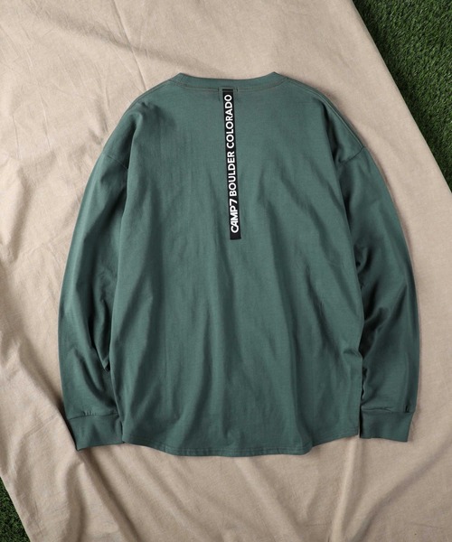 CAMP7（キャンプセブン）の「【CAMP7】テープロゴロンＴ（Tシャツ/カットソー・レディース・ホワイト/ブラック/グリーン・M/L）」の15枚目の写真