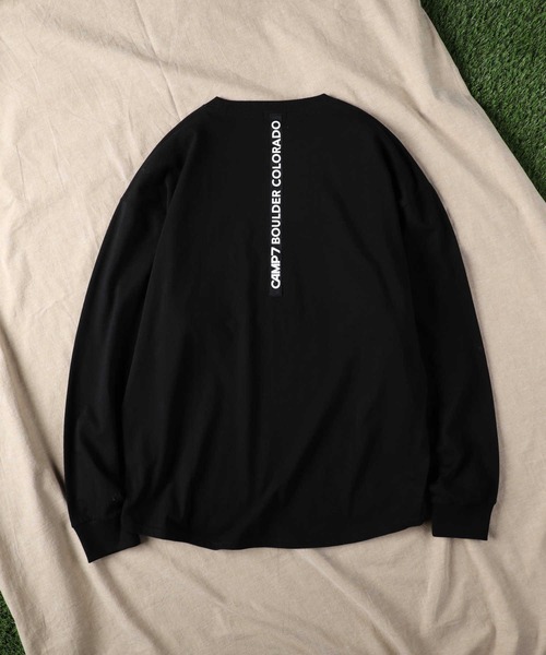 CAMP7（キャンプセブン）の「【CAMP7】テープロゴロンＴ（Tシャツ/カットソー・レディース・ホワイト/ブラック/グリーン・M/L）」の11枚目の写真