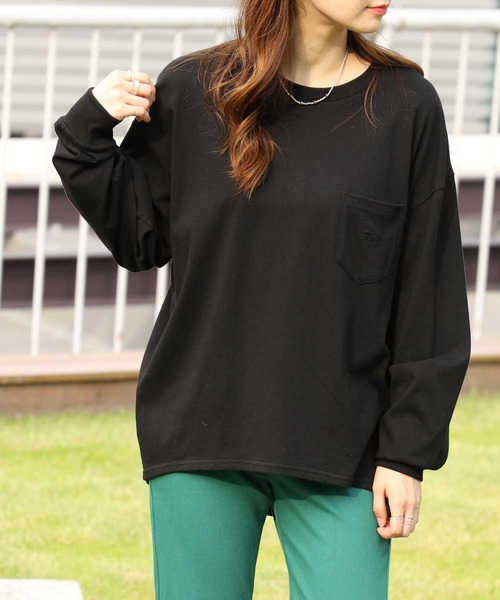 CAMP7（キャンプセブン）の「【CAMP7】テープロゴロンＴ（Tシャツ/カットソー・レディース・ホワイト/ブラック/グリーン・M/L）」の10枚目の写真