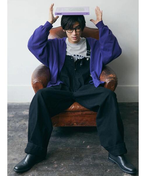 CRAFT STANDARD BOUTIQUE（クラフトスタンダードブティック）の「【BIG】ピグメントダイカーディガン　＊（カーディガン/ボレロ・メンズ・チャコールグレー/ライトグレー/パープル/ライトブラウン・LL/M/L）」の18枚目の写真