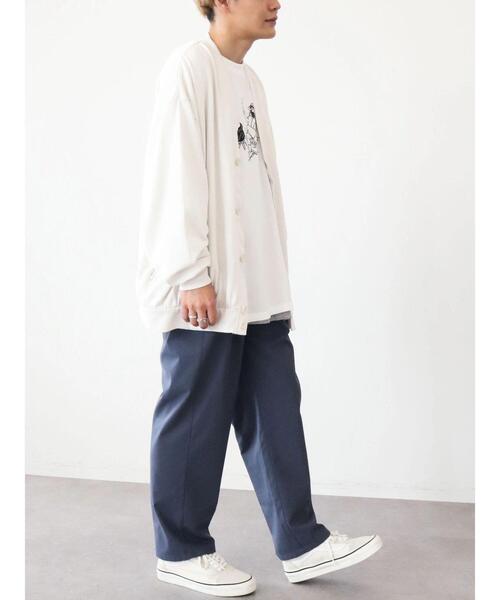 CRAFT STANDARD BOUTIQUE（クラフトスタンダードブティック）の「【BIG】ピグメントダイカーディガン　＊（カーディガン/ボレロ・メンズ・チャコールグレー/ライトグレー/パープル/ライトブラウン・LL/M/L）」の21枚目の写真