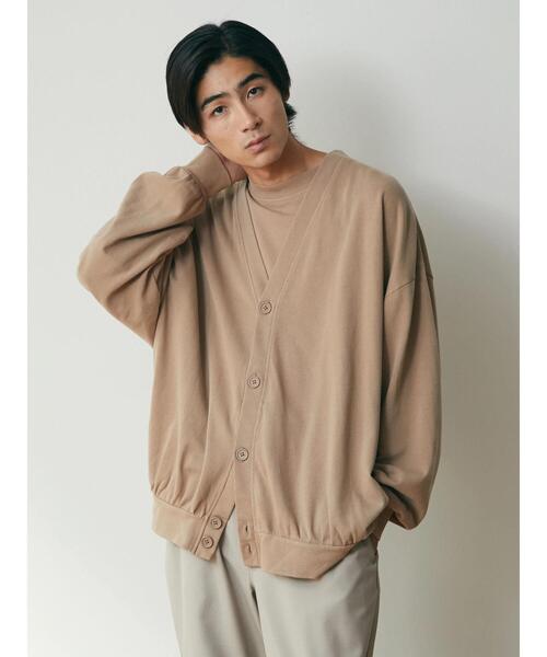 CRAFT STANDARD BOUTIQUE（クラフトスタンダードブティック）の「【BIG】ピグメントダイカーディガン　＊（カーディガン/ボレロ・メンズ・チャコールグレー/ライトグレー/パープル/ライトブラウン・LL/M/L）」の16枚目の写真