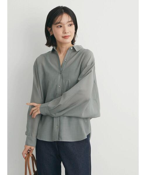 ELENCARE DUE(エレンカーレデュエ)の「・ELENCARE DUE シアーキリカエシャツチュニック(シャツ/ブラウス・レディース・ブラック/ブラウン/グレイッシュベージュ/ピンク系その他2・FREE)」の9枚目の写真