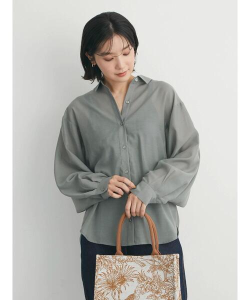 ELENCARE DUE(エレンカーレデュエ)の「・ELENCARE DUE シアーキリカエシャツチュニック(シャツ/ブラウス・レディース・ブラック/ブラウン/グレイッシュベージュ/ピンク系その他2・FREE)」の17枚目の写真