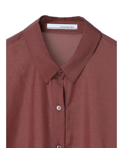 ELENCARE DUE(エレンカーレデュエ)の「・ELENCARE DUE シアーキリカエシャツチュニック(シャツ/ブラウス・レディース・ブラック/ブラウン/グレイッシュベージュ/ピンク系その他2・FREE)」の7枚目の写真