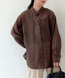 ELENCARE DUE | ・ELENCARE DUE シアーキリカエシャツチュニック(シャツ/ブラウス)