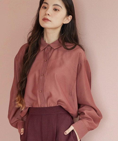 ELENCARE DUE(エレンカーレデュエ)の「・ELENCARE DUE シアーキリカエシャツチュニック(シャツ/ブラウス・レディース・ブラック/ブラウン/グレイッシュベージュ/ピンク系その他2・FREE)」の4枚目の写真