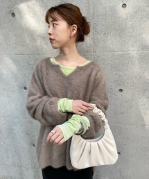 SHENERY | ファーカシミヤキーネックプルオーバー(ニット/セーター)