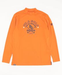 FILA GOLF/フィラ ゴルフ モックネックシャツ 長袖 プルオーバー Tシャツ 薄手 スムース トップス 吸汗速乾 UVカット 接触冷感
