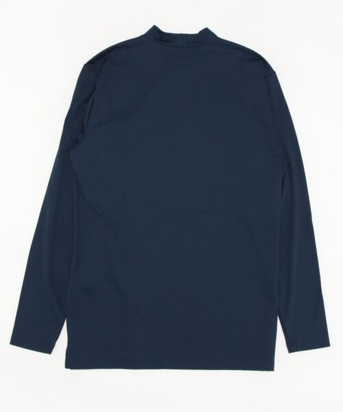 FILA GOLF(フィラゴルフ )の「FILA GOLF/フィラ ゴルフ モックネックシャツ 長袖 プルオーバー Tシャツ 薄手 スムース トップス 吸汗速乾 UVカット 接触冷感(Tシャツ/カットソー・メンズ・オレンジ/ホワイト/ネイビー・L/LL/M/3L)」の4枚目の写真